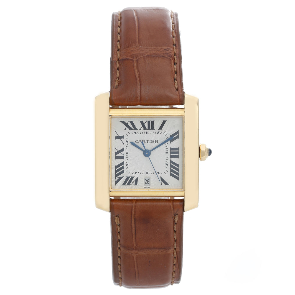 Cartier Tank Francaise 18k Yellow Gold Men's Automatic Watch W5000156 1840