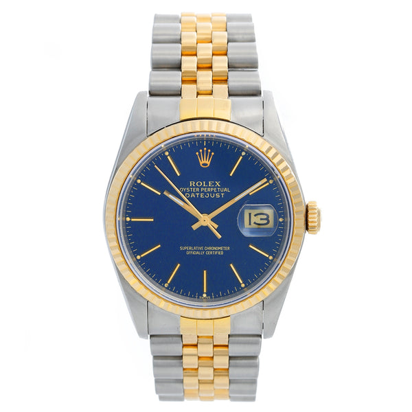 Rolex Datejust Men's 2-Tone Steel & Gold Watch 16233