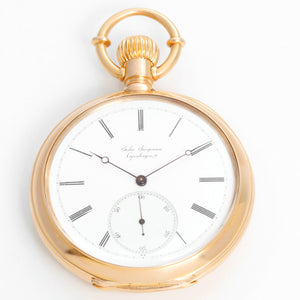 Jules Jurgensen 18K Yellow Gold Oversize Pocket Watch