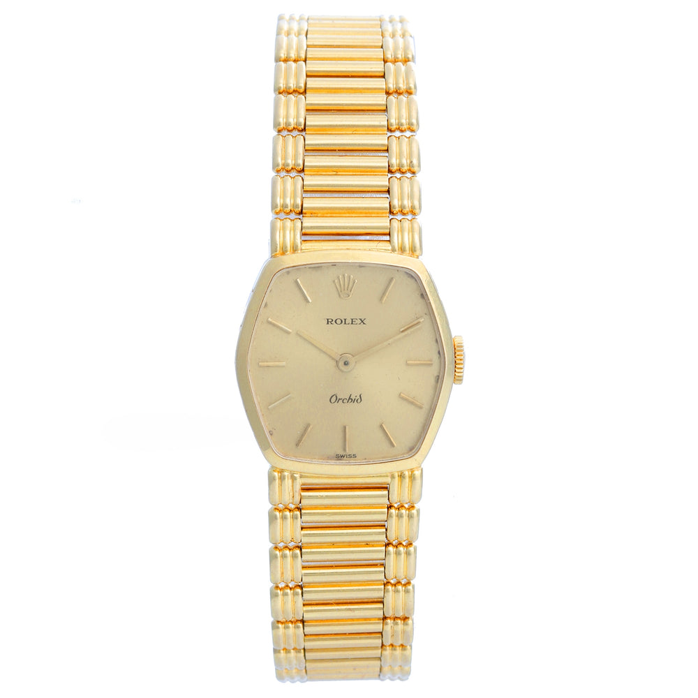 Rolex Cellini Orchid 18k Yellow Gold Ladies Watch
