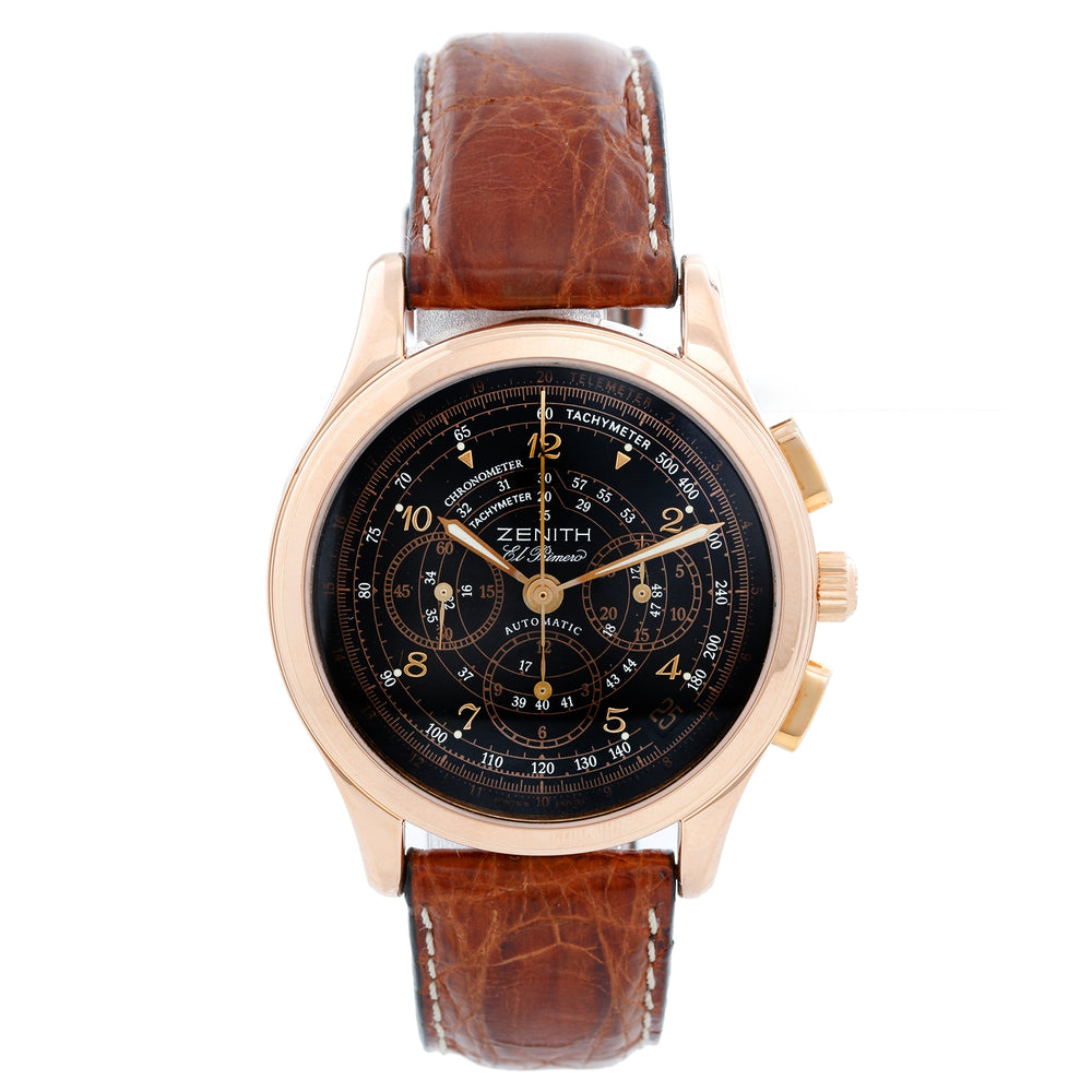 Zenith El Primero 18k Rose Gold Chronograph Men's Watch 17.0500.400/21