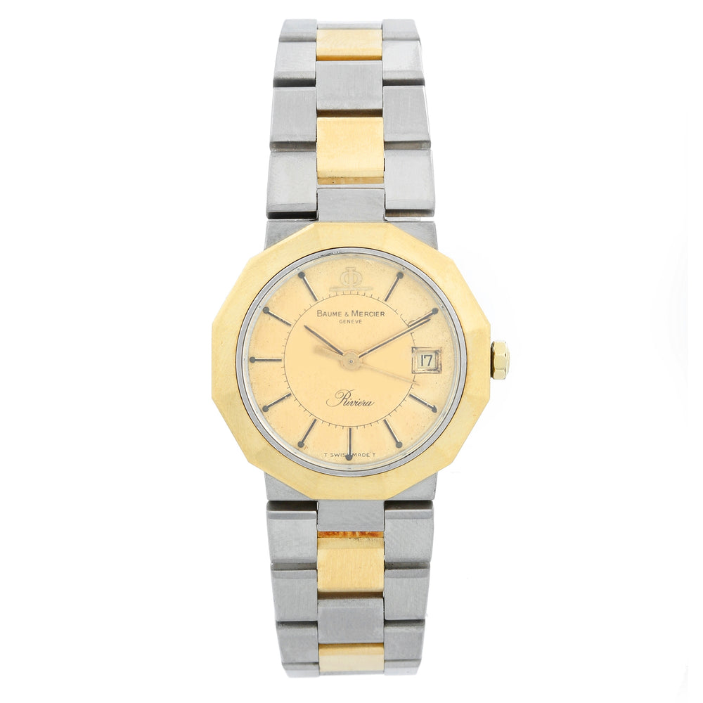 Baume & Mercier 18K Yellow Gold and Stainless Steel Vintage Watch