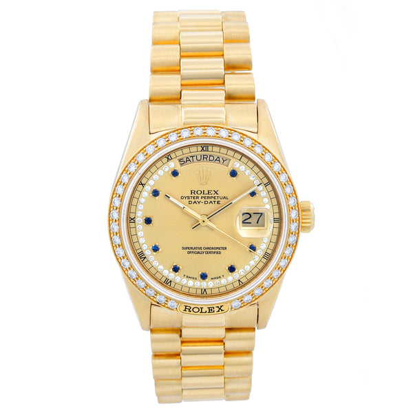 Rolex President Day-Date 18k Yellow Gold Men's Watch 18038
