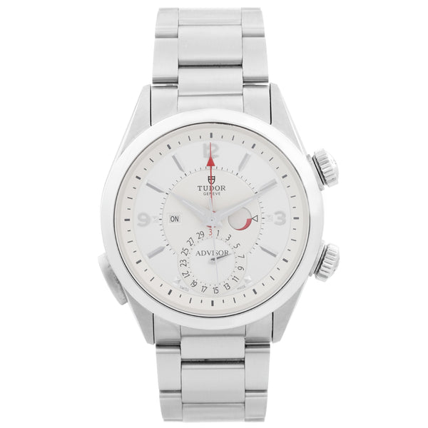 Tudor Heritage Advisor Silver Dial Stainless Steel Men's Watch  M79620T