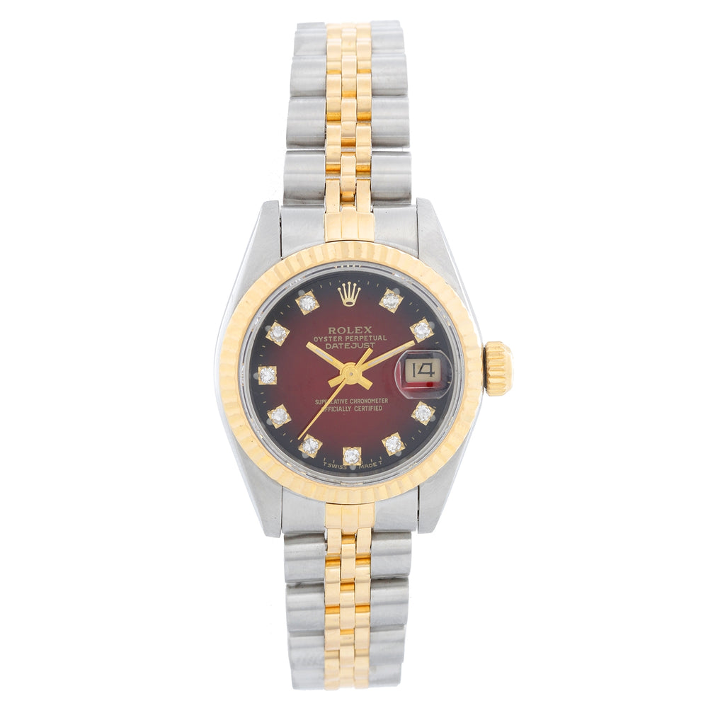 Rolex Datejust Ladies 2-Tone Steel & Gold Diamond Watch 69173