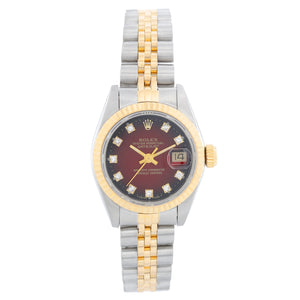 Rolex Datejust Ladies 2-Tone Steel & Gold Diamond Watch 69173