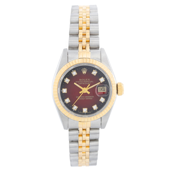 Rolex Datejust Ladies 2-Tone Steel & Gold Diamond Watch 69173