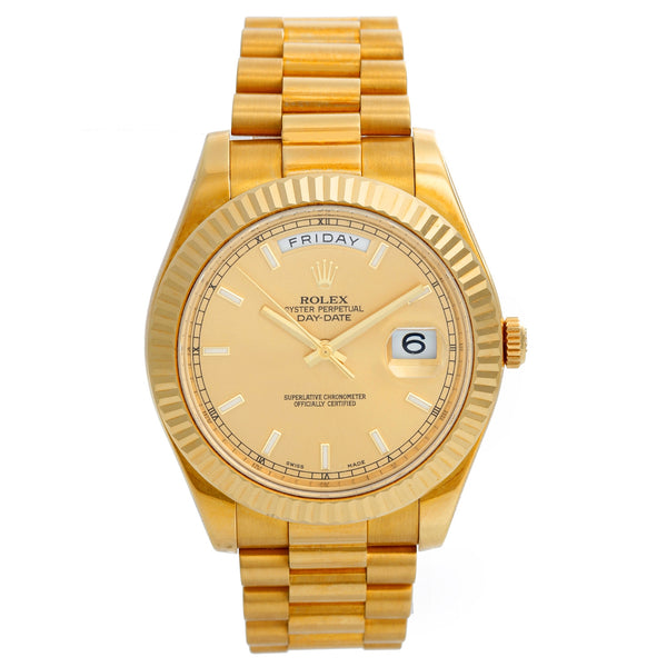 Rolex Day-Date II 41mm 18k Yellow Gold Men's President Watch 218238