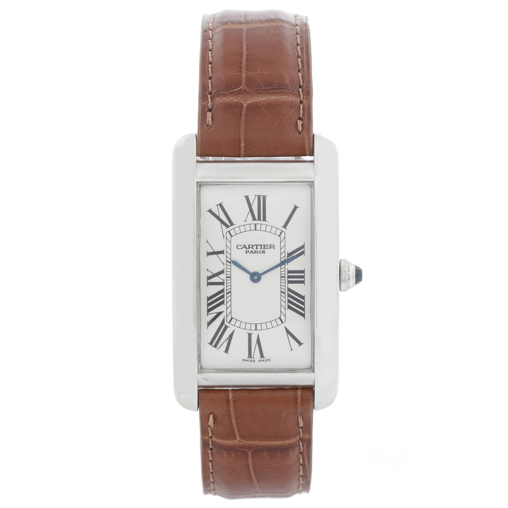 Cartier Tank Americaine (or American) Large  Men's Platinum Watch Ref 1734