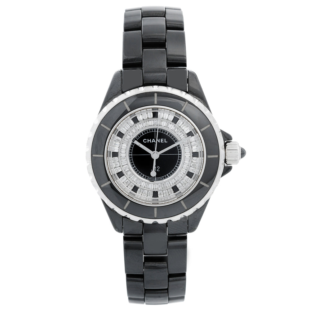 Chanel J12 Black Ceramic Diamond Watch