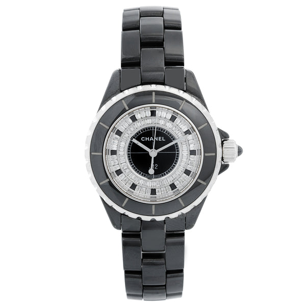 Chanel J12 Black Ceramic Diamond Watch