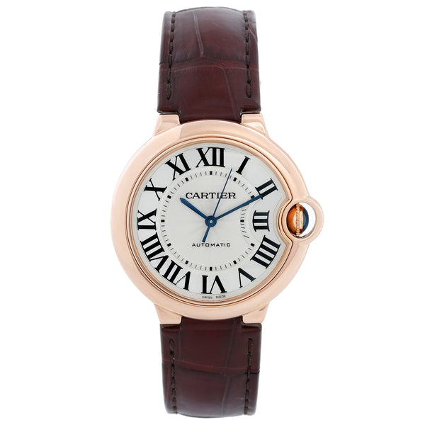 Cartier Ballon Bleu 18K Rose Gold Ladies Midsize Watch WGBB0009 3003