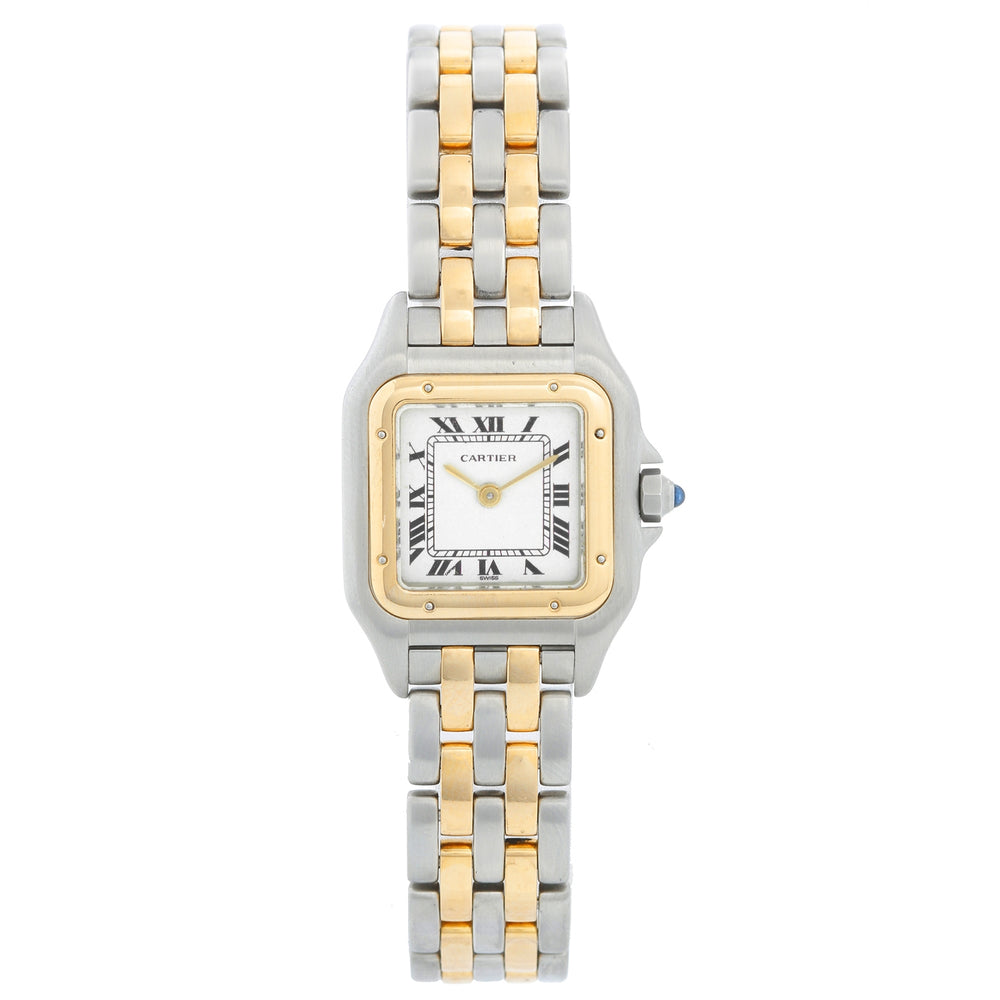 Cartier Panther Ladies 2-Tone 2-Row Steel & Gold Watch W25029B6