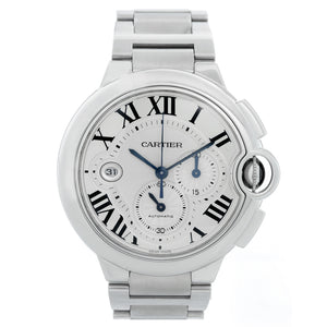 Cartier Ballon Bleu 44mm Stainless Steel Silver Chronograph Automatic W6920076