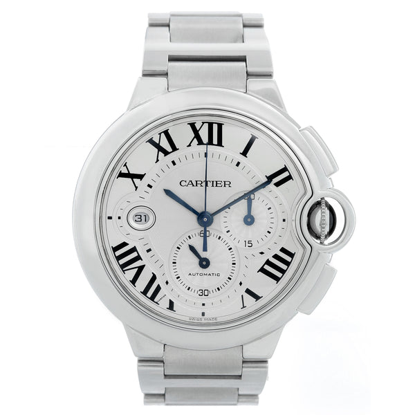 Cartier Ballon Bleu 44mm Stainless Steel Silver Chronograph Automatic W6920076