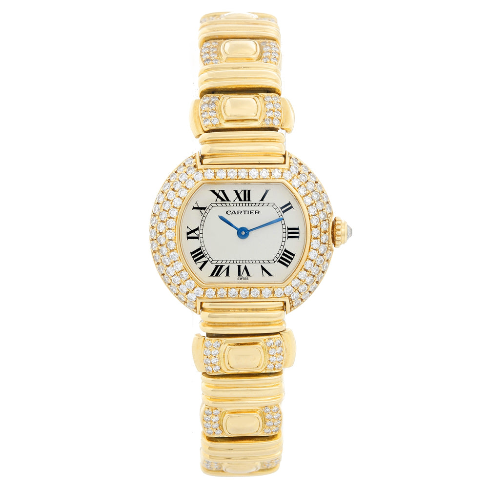 Cartier 18K Yellow gold Quartz Ellipse Ladies Watch / Bracelet