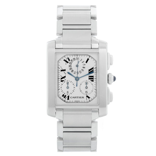 Cartier Tank Francaise Chronograph Men's Steel Watch W51001Q3 2303