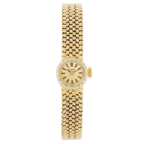 Vintage Cartier 18K Yellow Gold Ladies Watch