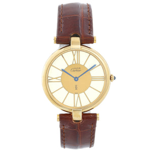 Must de Cartier Gold Vermeil Plaque Men's or Ladies Watch