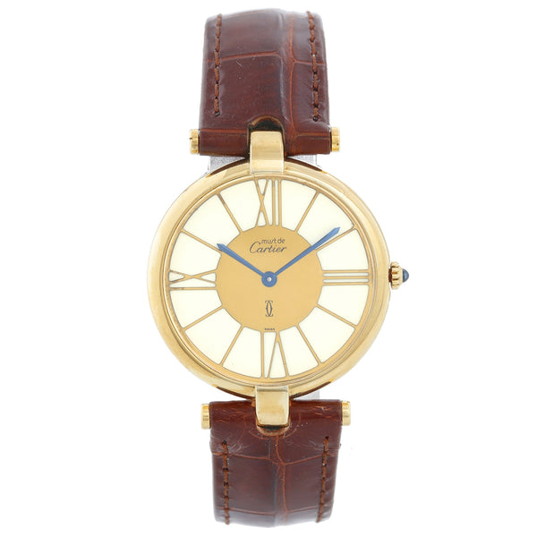 Must de Cartier Gold Vermeil Plaque Men's or Ladies Watch