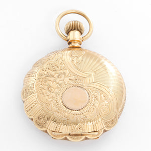 Waltham 14K Yellow Gold Box Hinge  Pocket Watch