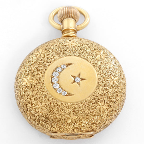 Elgin 18K Yellow Gold Hunting Case Pocket  Watch