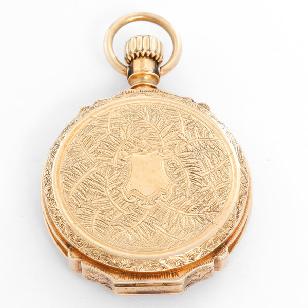 Elgin 14K Yellow Gold Hinge Pocket Watch