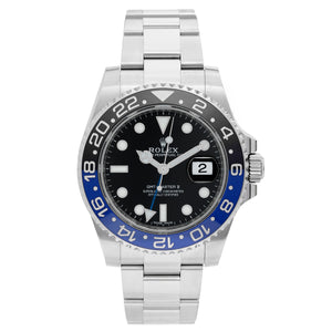 Men's Rolex GMT - Master II with Blue/Black Bezel 116710 " Batman "