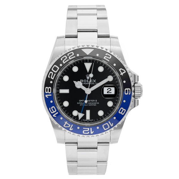 Men's Rolex GMT - Master II with Blue/Black Bezel 116710 " Batman "