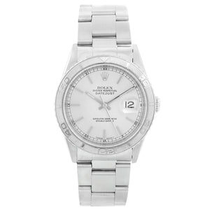 Rolex Turnograph Men's Steel Watch 16264 Silver Dial