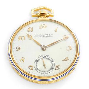 Vintage Patek Philippe 18k Yellow Gold for E. Gubelin Pocket Watch
