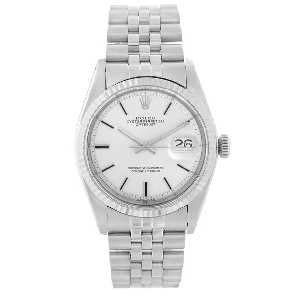 Rolex Datejust Steel Watch 1601 Silver Dial