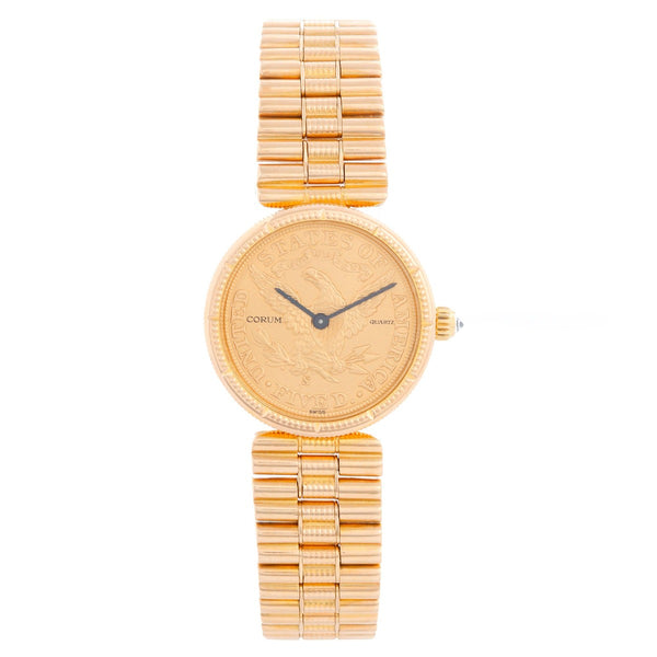 Corum $5 18k Yellow Gold Coin Ladies Watch