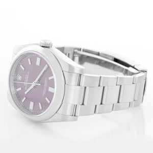 Rolex Oyster Perpetual Men's Stainless Steel Grape Watch 116000