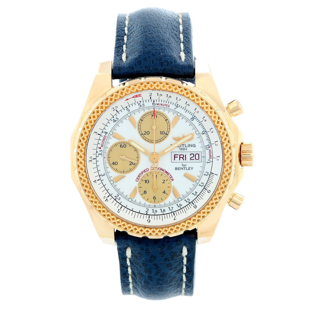 BREITLING BENTLEY MEN'S 18K YELLOW GOLD CHRONOGRAPH WATCH K1336212
