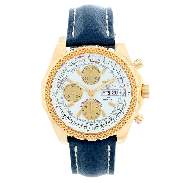 BREITLING BENTLEY MEN'S 18K YELLOW GOLD CHRONOGRAPH WATCH K1336212
