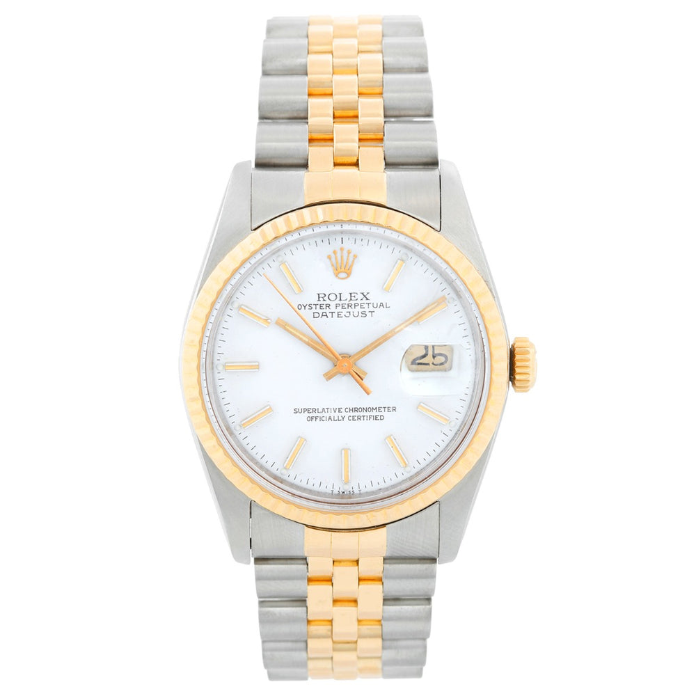 Rolex Datejust Men's 2-Tone Watch Steel & 18k Gold 16013