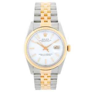 Rolex Datejust Men's 2-Tone Watch Steel & 18k Gold 16013