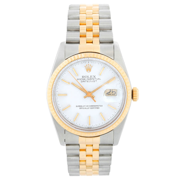Rolex Datejust Men's 2-Tone Watch Steel & 18k Gold 16013