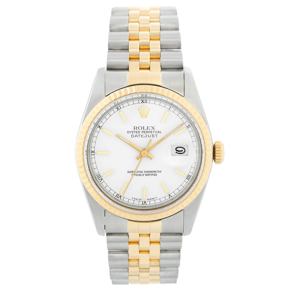 Rolex Datejust 2-Tone Steel & Gold Men's Watch 16013