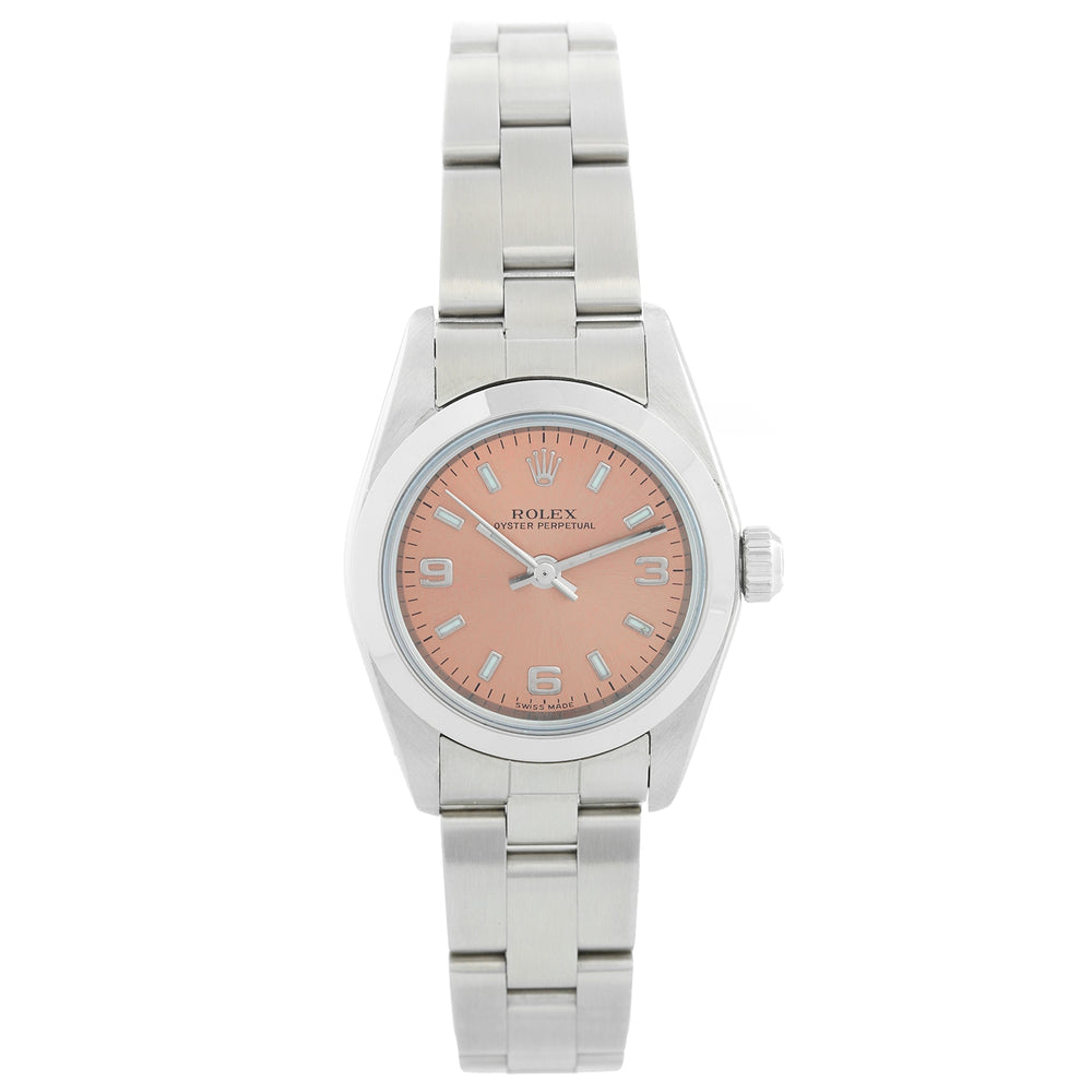 Rolex Ladies Oyster Perpetual No-Date Stainless Steel Watch 67180