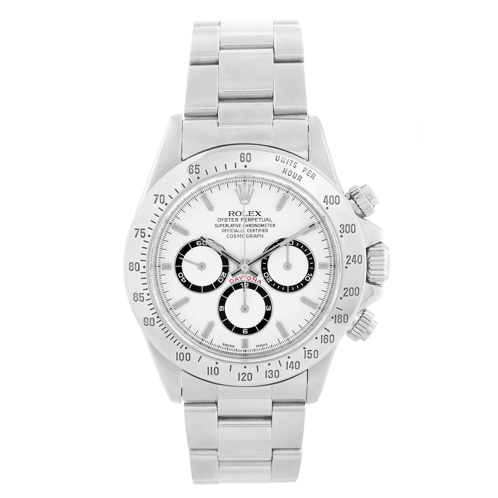 Rolex Zenith Cosmograph Daytona Watch 16520 White Dial