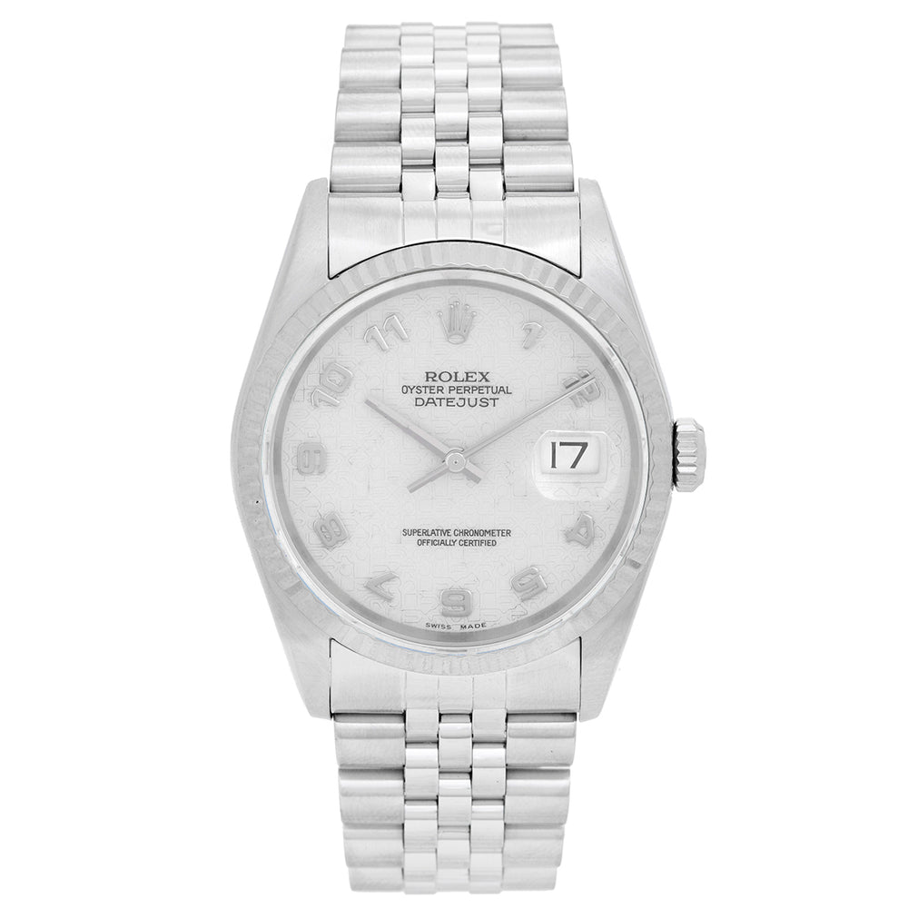 MEN'S ROLEX DATEJUST WATCH 16234 OFF-WHITE JUBILEE DIAL
