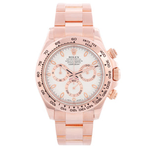 Rolex Everose Cosmograph Daytona Men's Rose Gold Watch Black Subdials 116505