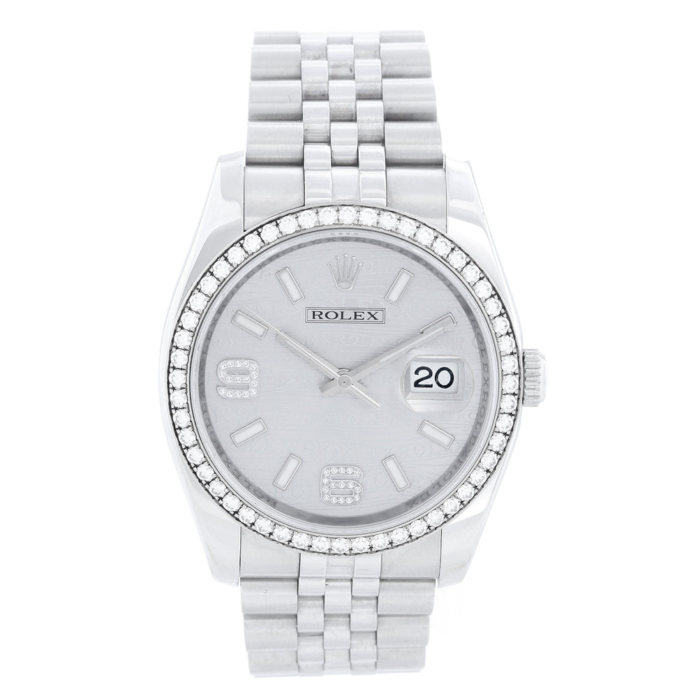 Rolex Datejust Diamond Bezel  Men's Steel Watch 116244