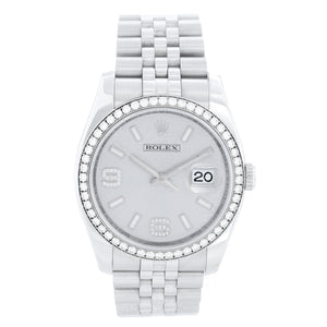 Rolex Datejust Diamond Bezel  Men's Steel Watch 116244