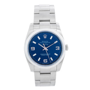 Rolex Air-King Men's Stainless Steel Watch Blue Dial 114200