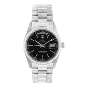 Collectible Men's Rolex President Day-Date 18K White Gold  Watch 18038