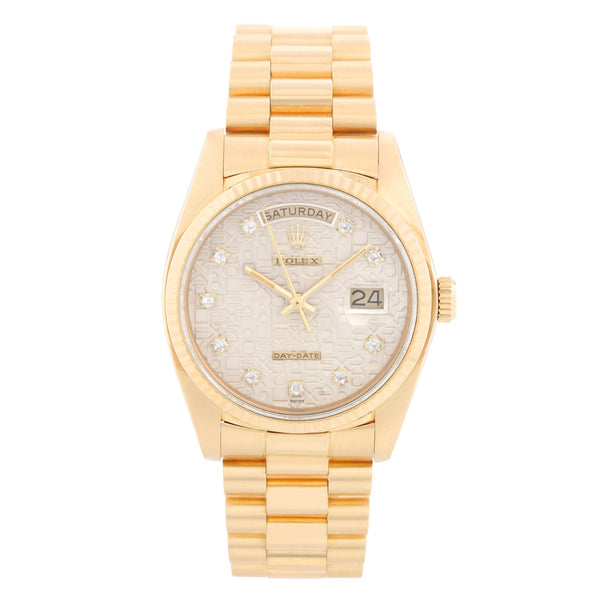 Rolex President Day-Date 18k Yellow Gold Men's Watch 18038 - 