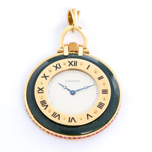 Cartier Fine Gold and Blood Stone Pocket Watch